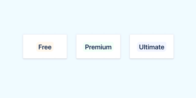 Free, Premium, Ultimate pricing tiers